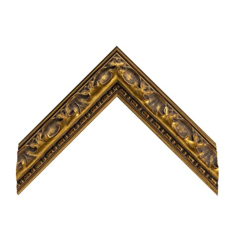 Cornice Legno Ayous Sagomata Oro Foglia Antichizzato Albor