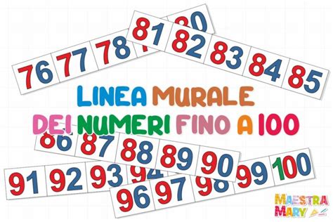 Linea Murale Dei Numeri Fino A 100 Maestra Mary