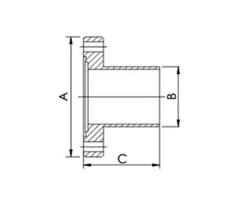 CF Half Nipples Non Rotatable CF Flanges And Fittings Mack Vacuum