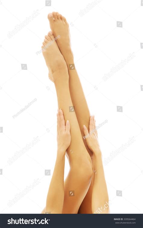 Womans Hands Touching Slim Nude Womans Stock Photo Edit Now