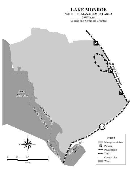 Lake Monroe Wma Brochure Map By Florida Fish And Wildlife Conservation