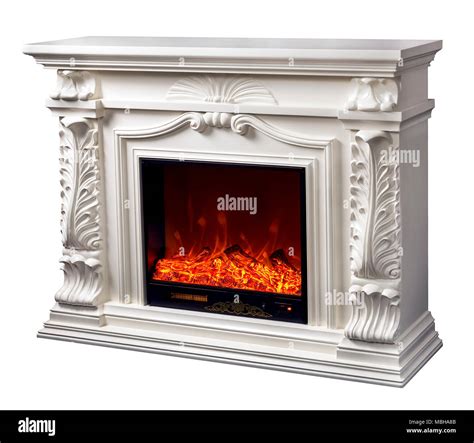 Modern Decorative Electric Fireplace With A Beautiful Burning Flame