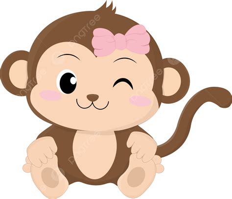 Desenho Macaco Infantil Cute Monkey Cartoon Png Clipart Large Images