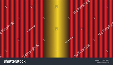 Vector Illustration Red Curtain Background Gold Stock Vector (Royalty ...