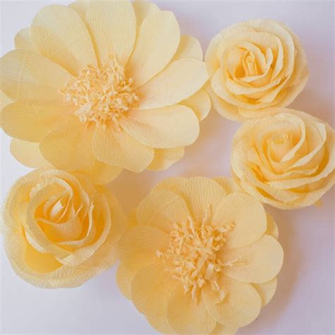 Paper Flower Wall Decor Nursery Wall Flowers Flower - Etsy