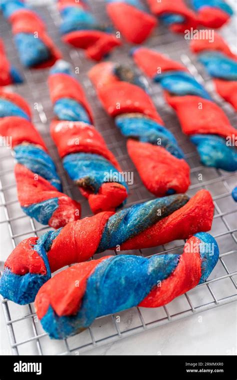 Patriotic Cinnamon Twists Stock Photo Alamy