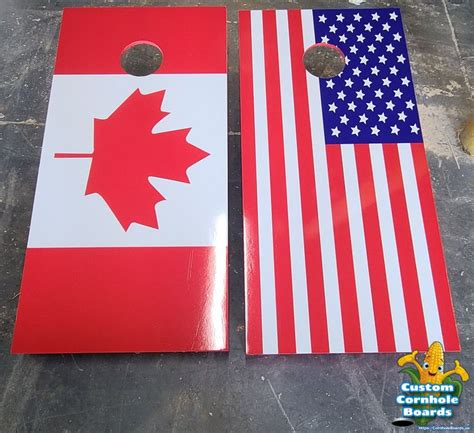 Usa And Canada Cornhole Boards Cornhole Boards Cornhole Custom