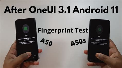 Samsung Galaxy A50s And A50 Fingerprint Test After Oneui 31 Android 11 Update Youtube