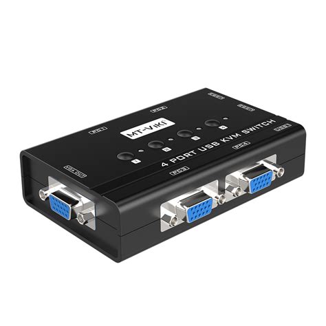 MT VIKI VGA KVM Switch 4 In 1 Out 1080P With Push Button