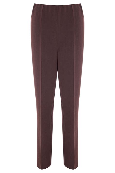 Elasticated Waist Straight Leg Trousers Bonmarché