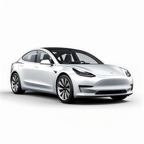 Premium Ai Image Car Isolated On White Background Tesla Model 3