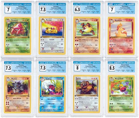 Hake s 1999 POKÉMON JUNGLE SET 1ST EDITION SET OF 64 CGC GRADED CARDS