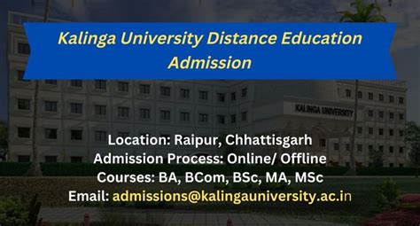 Kalinga University Distance Education Admission? | Raipur | Courses ...