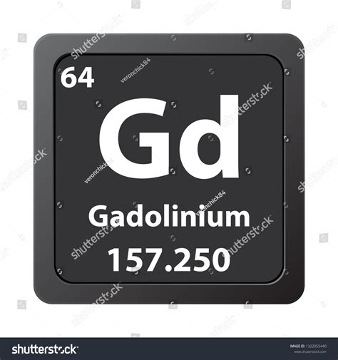 Gadolinium Chemical Element Icon Chemical Element Stock Vector Royalty