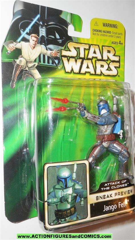 Star Wars Action Figures Jango Fett 2002 Sneak Preview Potj Aotc Moc