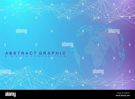 Globales Netzwerk Verbindung Netzwerk Und Grosse Daten Visualisierung