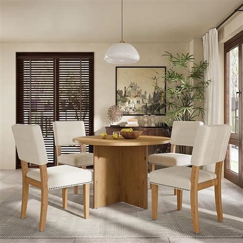 Amazon P Purlove Piece Round Dining Table Set For Retro Style