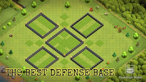 Town Hall 9 Best Defense Base Farm Base Town Hall 9 Defense Base