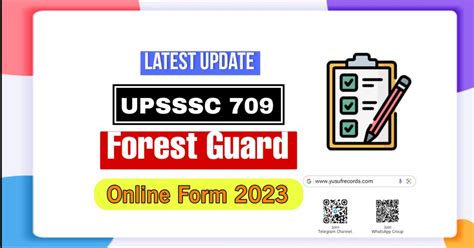 Upsssc 709 Forest Guard Online Form 2023 Govt Job Updates