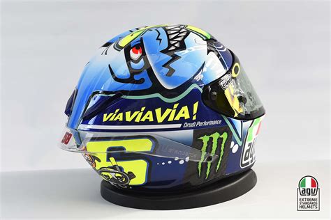 Valentino Rossis Misano Agv Helmet Asphalt Rubber