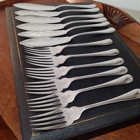 L B S A Cutlery Set For Fish Course Edwardian Catawiki