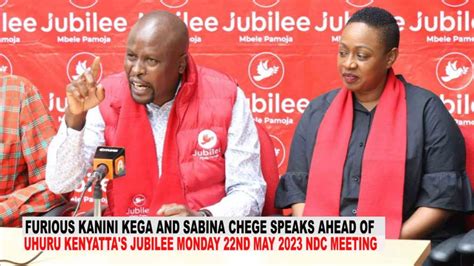 Furious Kanini Kega And Sabina Chege Speaks Ahead Of Uhuru Kenyatta S