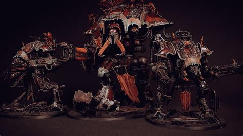 Just Finished Painting The New Chaos Knight Army Set Tried To Do It In