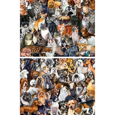 Set of 2: Pet 300 Large Piece Jigsaw Puzzles | Spilsbury