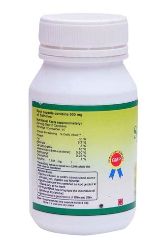 Tvs Biotech Spirulina Natural Protein Non Prescription Packaging Size