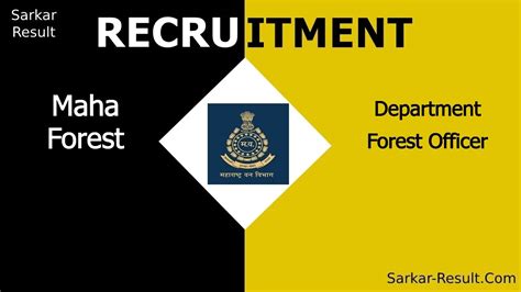 Maha Forest Recruitment Eligibility Apply Offline For Department