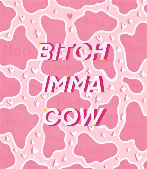 Pink Aesthetic Cow Print Wall Art