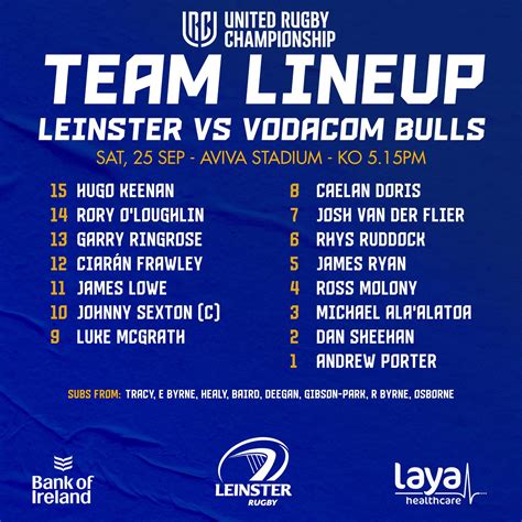 Leinster team vs. Bulls : r/rugbyunion