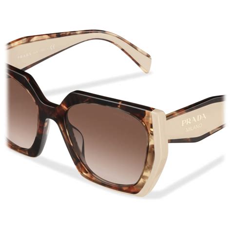 Prada Rectangular Sunglasses Caramel Tortoiseshell Powder Pink Prada Collection