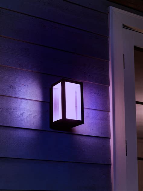 Philips Hue White And Colour Ambiance Impress Led Outdoor Wall Light Black Philips Hue Bridge