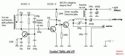 AM TRANSMITTER ANTENNA RESOURCES: 1W 7MHz (40m) AM Transmitter