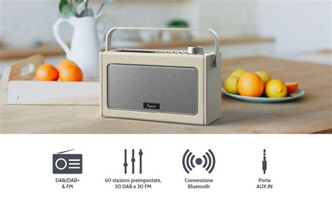 Radio Portatile Dab Dab FM Con Bluetooth Radio Digitale Vintage Con