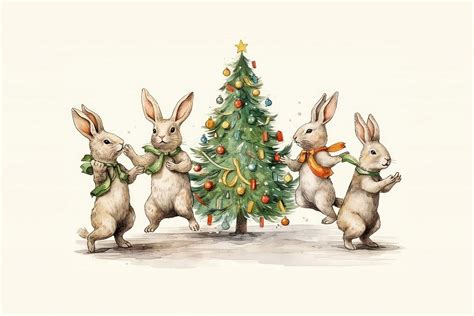 Christmas Tree Animal Mammal Premium Photo Illustration Rawpixel