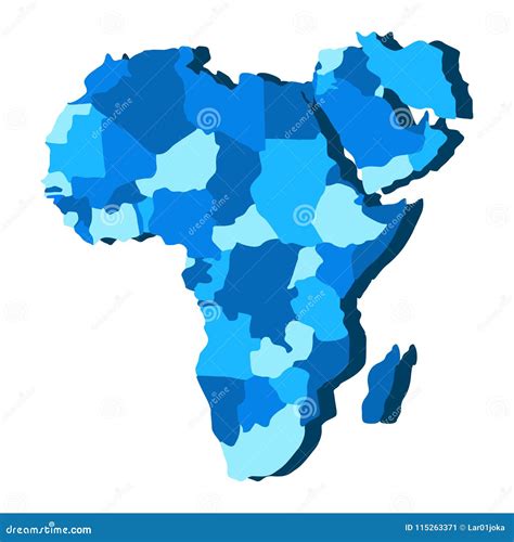 Political Map Of Africa Stock Vector Illustration Of Atlas 115263371