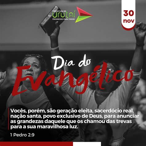 Dia Do Evang Lico De Novembro Prefeitura De Uruta