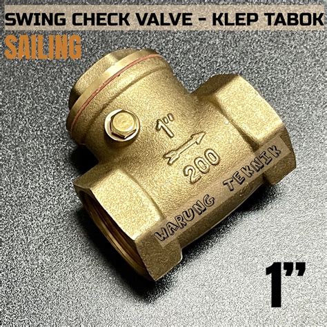 Jual SAILING SWING CHECK VALVE KLEP TABOK 1 1 INCH TEBAL FULL KUNINGAN