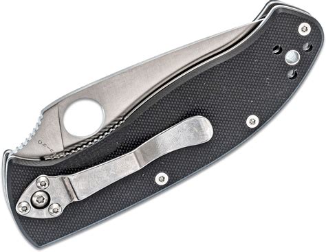 Spyderco Tenacious Folding Knife 3 38 Pocket Plain Edge Blade Black