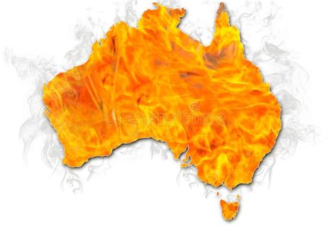 Australian map on fire stock image. Image of national - 168570085