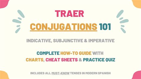 Traer Conjugation 101 Conjugate Traer In Spanish Tell Me In Spanish