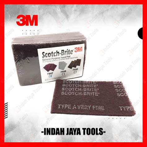 3m 7447 Scotch Brite Scotch Brite Maroon Red Merah Hand Pad Lazada