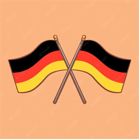 Premium Vector Hand Drawn Cartoon German Flag Illustration