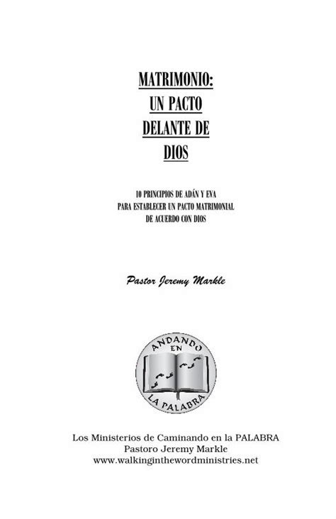 PDF Matrimonio Un Pacto Delante De Dios Home Inicio 10