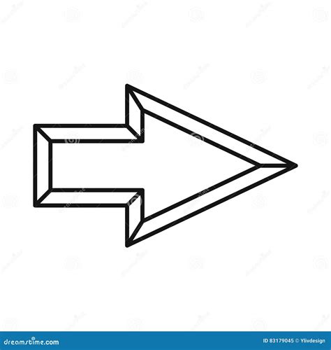 Arrow Icon In Outline Style Stock Vector Illustration Of Moving