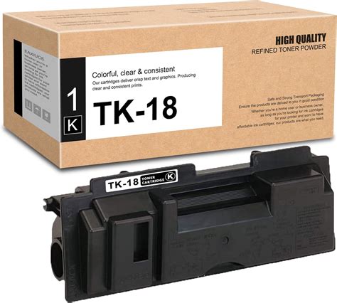 Amazon 1 Pack TK 18 Black Toner Cartridge EAXIUCE Compatible