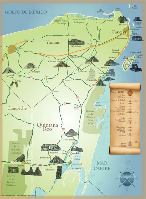 map of yucatan peninsula mexico 6
