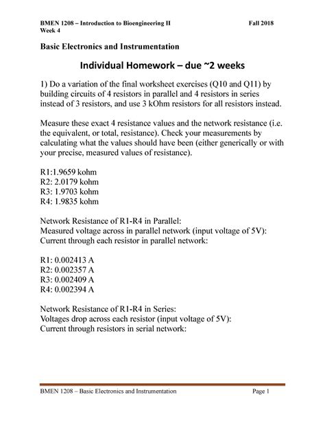 W04 HW Individual Circuits V02 BMEN 1208 Introduction To